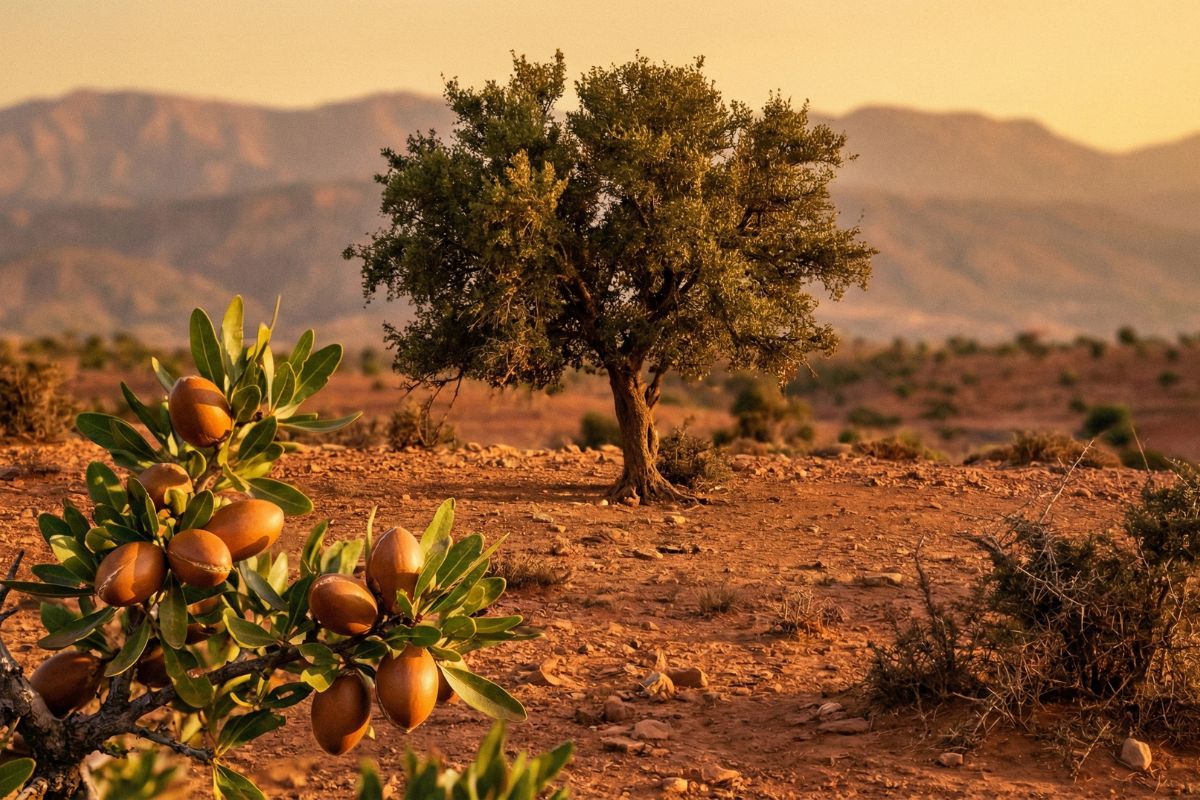 Arganier du Maroc paysage origine huile argan cosmétique bio